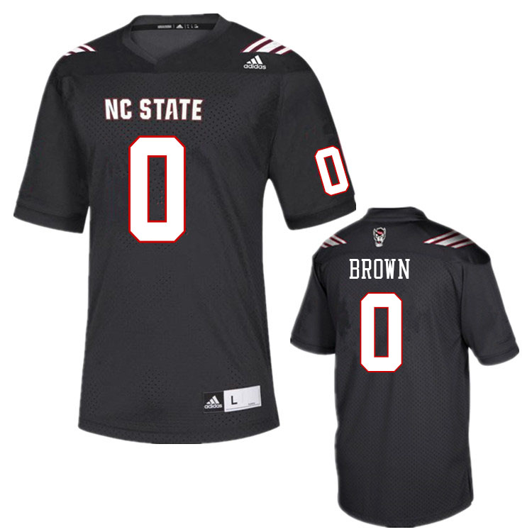Men #0 Sean Brown NC State Wolfpack College Football Jerseys Stitched Sale-Black